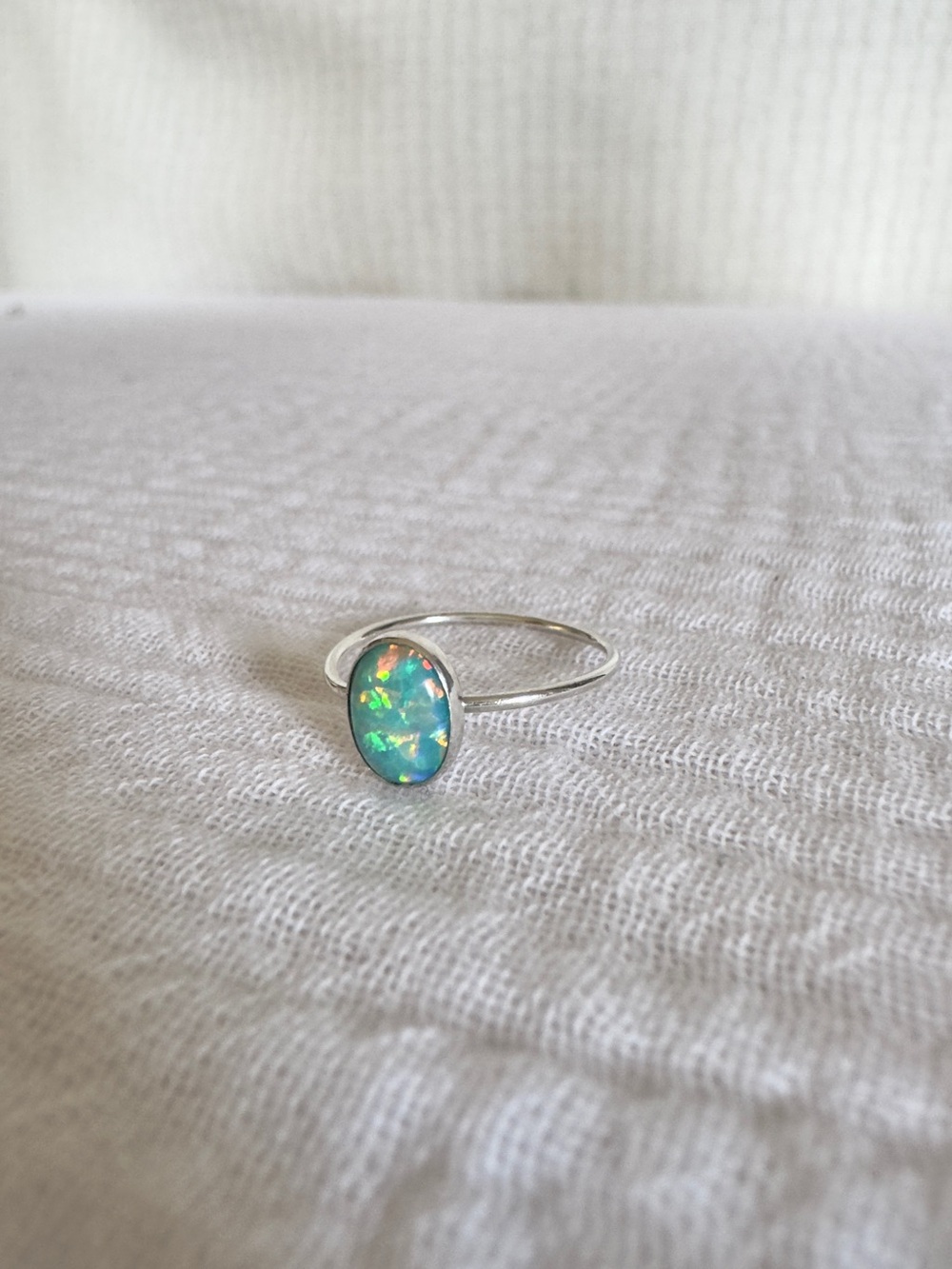 Opalite Sterling Silver Ring